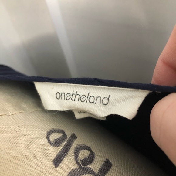 Navy Boho Peasant Tunic Blouse - Picture 10 of 10